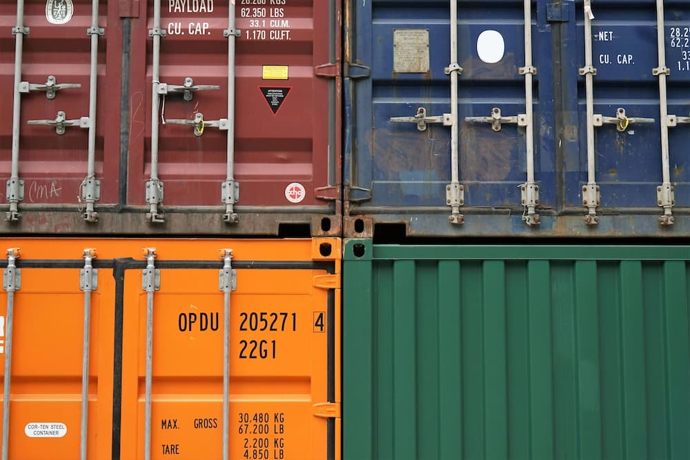 Four colorful containers